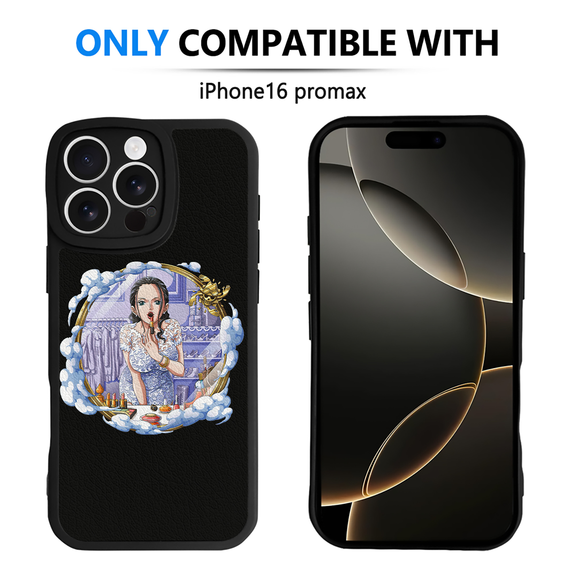（画像用） ワンピース ニコ・ロビン ONE PIECE Nico Robin 【iPhone 16シリーズ対応】シリコンスマホケース（レザー調） 材質：シリコン